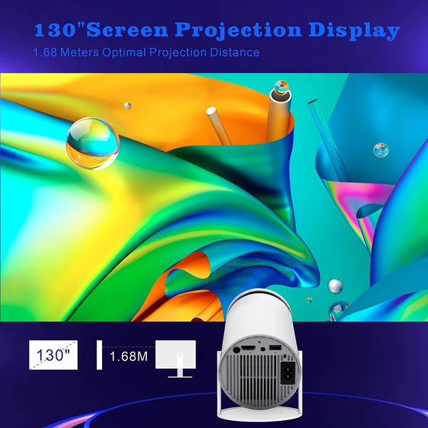 HY300 Mini Projector 720P Android 11 Support 4K 1080P Dual WIFI Hy320 Game Control Video Player Home Theater Projectors Cheapter