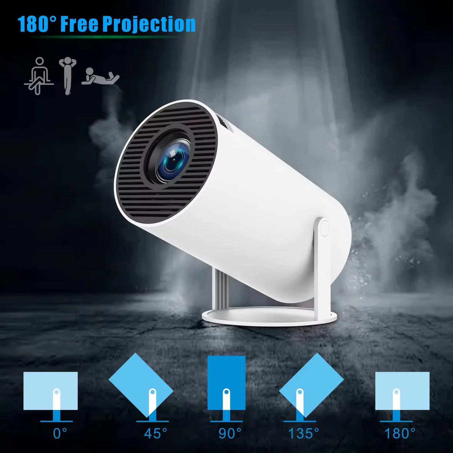 2025 Android Wifi Projector HY300 Portable Android 11 Smart Projector Proyector Mini Home Theater