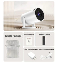 New HY300 Portable 4K Projector Android11 300ANSI Electronic Focus BT54 Speaker Outdoor Camping Movie ﻿