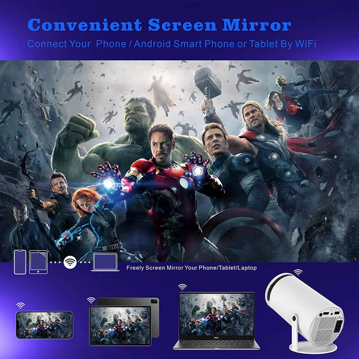 HY300 Mini Projector 720P Android 11 Support 4K 1080P Dual WIFI Hy320 Game Control Video Player Home Theater Projectors Cheapter