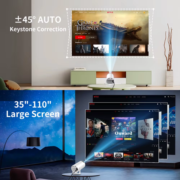 HY300 Mini Projector 720P Android 11 Support 4K 1080P Dual WIFI Hy320 Game Control Video Player Home Theater Projectors Cheapter